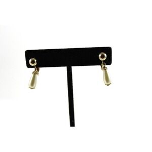 Vintage Sarah Coventry Gold-Tone Faux Pearl Clip-On Earrings